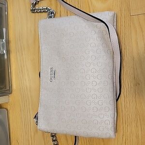 Dual Pocket Guess crossbody purse light pink